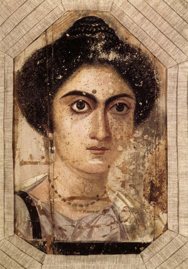 unknow artist Funerary Portrait of Womane from El Fayum